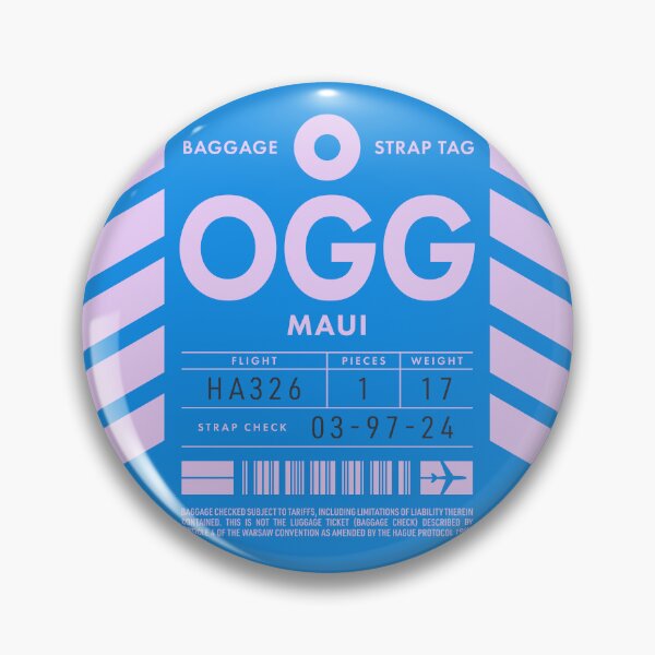 Item preview, Luggage Tag D - OGG Maui Hawaii USA designed and sold by VoodooCircus.