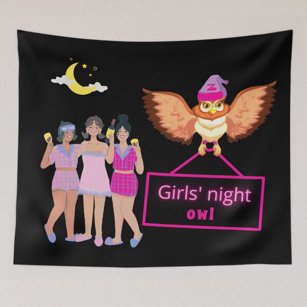 Item preview, Girls' Night Owl Pink Version Design designed and sold by mbuz90.