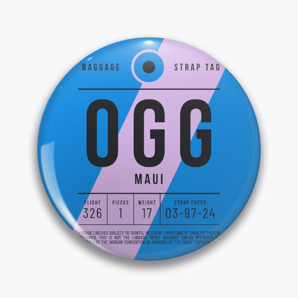 Item preview, Luggage Tag E - OGG Maui Hawaii USA designed and sold by VoodooCircus.