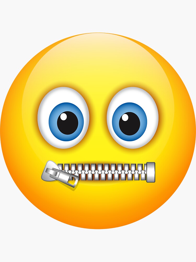 "Zipper Mouth Face Emoji Costume Halloween" Sticker for Sale by DNWart