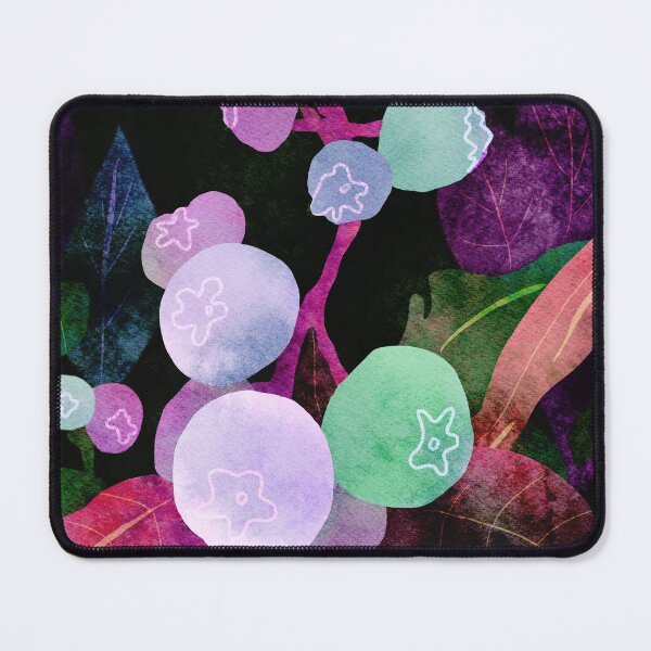 Item preview, Pink Blueberry Branch Negative Painting Watercolor designed and sold by Valerie Englehart.