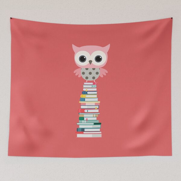 Item preview, Pink Owl Book Stack designed and sold by tmdaliggr.