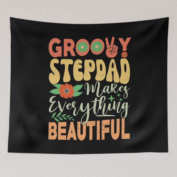 Item preview, Groovy Stepdad Makes Everything Beautiful Funny Vintage Gift For Father and Grandpa designed and sold by YAHIA-14.