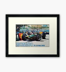 Gran Prix de Monaco, 1968, originales Vintage-Plakat Gerahmtes Wandbild