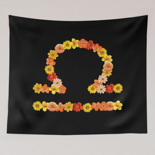 Item preview, Floral Libra Zodiac Symbol designed and sold by Hellofriendco.