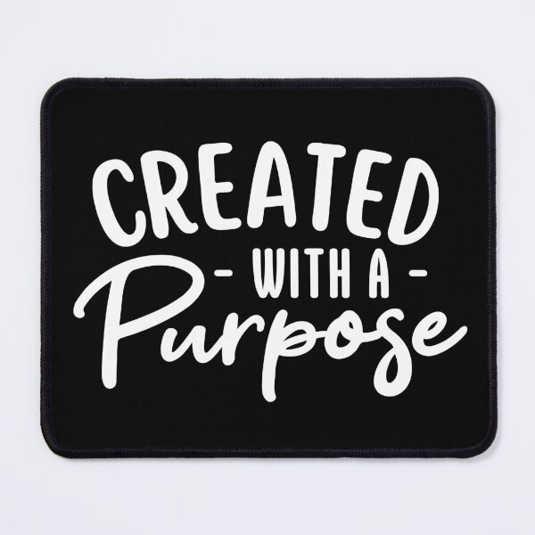 Item preview, Created with a purpose (white) - Christian Merchandise designed and sold by AE3store.