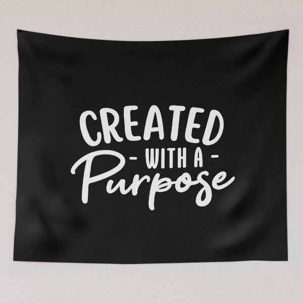 Item preview, Created with a purpose (white) - Christian Merchandise designed and sold by AE3store.