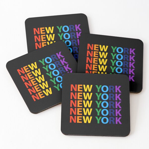 Item preview, New York USA,  rainbow colors, colorful, vibrant colors designed and sold by efenem.