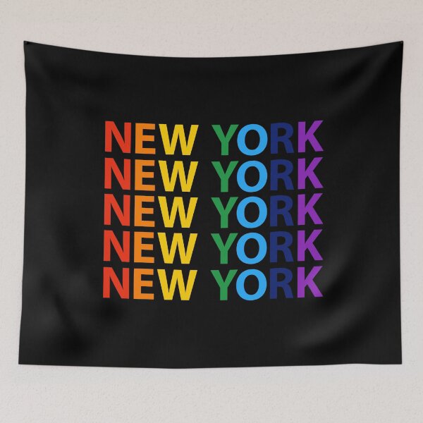 Item preview, New York USA,  rainbow colors, colorful, vibrant colors designed and sold by efenem.