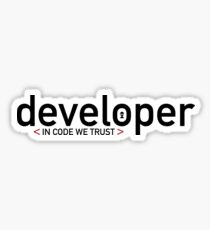 Developer: In code we trust Sticker
