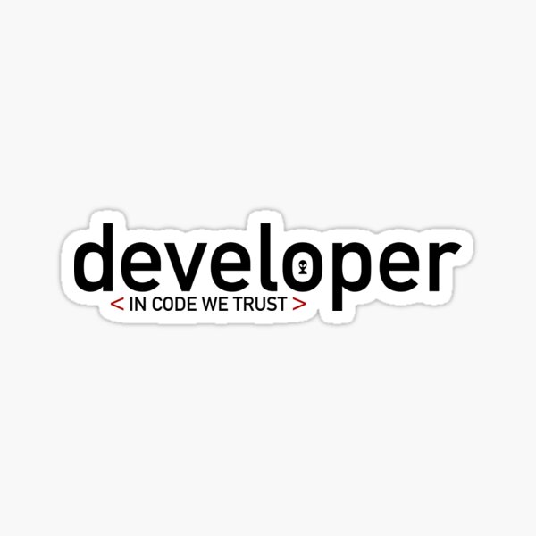 Developer: In code we trust Sticker