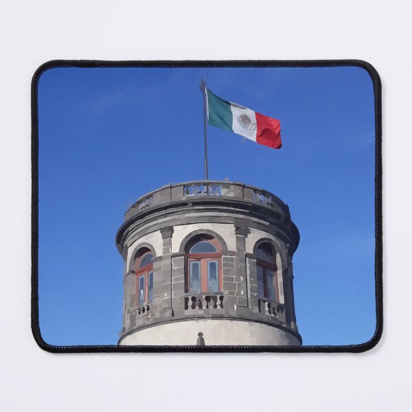 Item preview, Mexican Flag on Torre Caballero Alto - Watercolour Style designed and sold by WWWC2288.