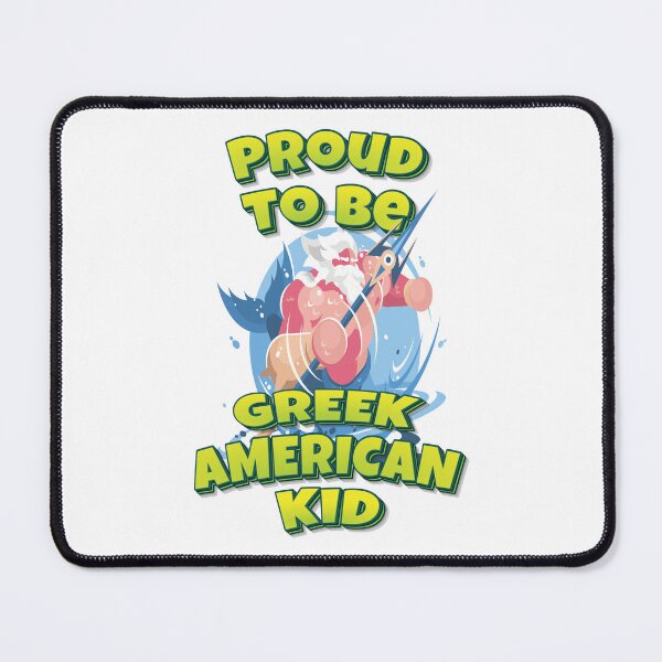Item preview, Proud To Be Greek American Kid Poseidon With Trident designed and sold by QueensNewYork.