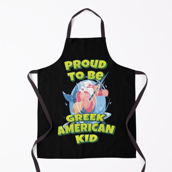 Aperçu de l'œuvre Fier d'être un enfant grec américain Poséidon avec Trident créée et vendue par QueensNewYork.