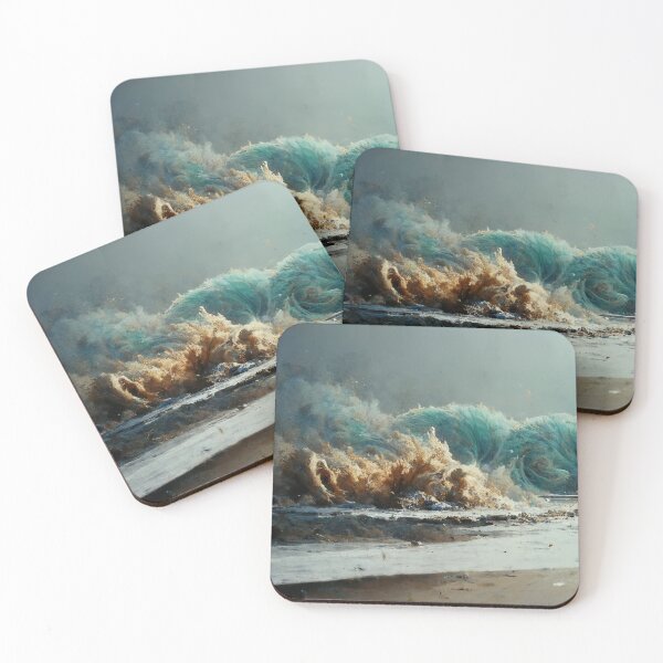 Item preview, Powerful Crashing Wave on Beach designed and sold by stevenxcheung.