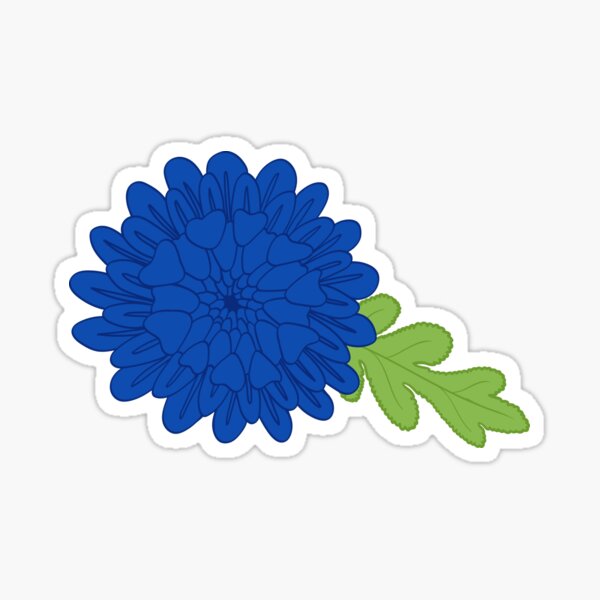 Item preview, Chrysanthemum - Dark Blue designed and sold by whytewolfe.