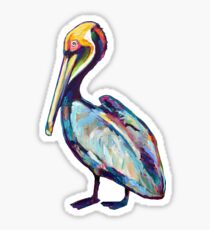 Colorful Pelican by Robert Phelps Sticker