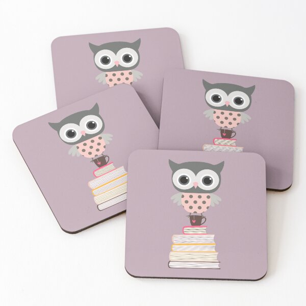 Item preview, Pink and Grey Owl Book Stack designed and sold by tmdaliggr.