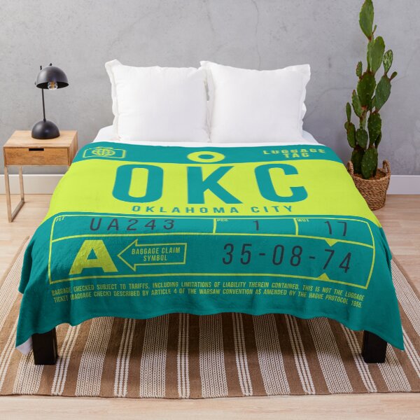 Aperçu de l'œuvre Étiquette de bagage B - OKC Oklahoma City USA créée et vendue par VoodooCircus.