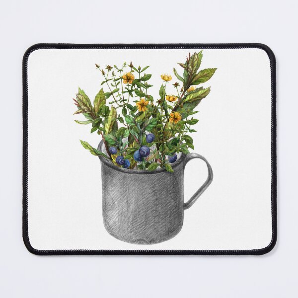 Item preview, Mug with blueberry and hypericum flowers designed and sold by stasia-ch.