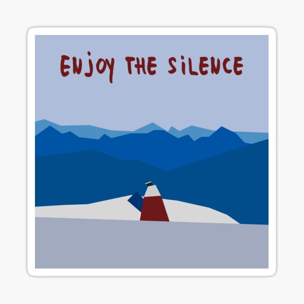 Vista previa del artículo con la obra «Disfruta del silencio», diseñado y vendido por OberkornGraphic.