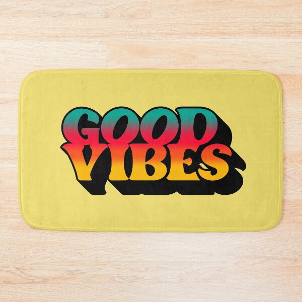 Item preview, Gradient Tricolor Spectrum 3D Extruded Retro Vintage Serif Display Typography Good Vibes Quotes designed and sold by Cawaiico.