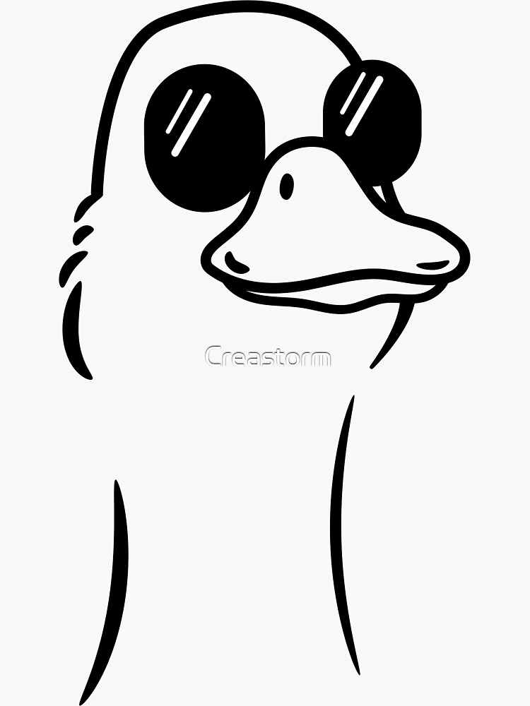 "Cool Goose with Sunglasses" Sticker for Sale by Creastorm Redbubble