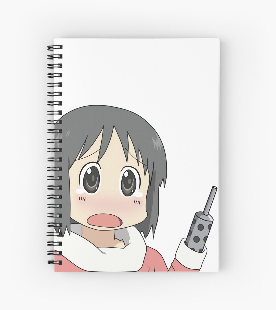 Nichijou Nano Machine Gun Spiral Notebook By Neomeme Redbubble