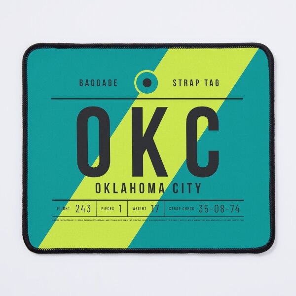 Item preview, Luggage Tag E - OKC Oklahoma City USA designed and sold by VoodooCircus.