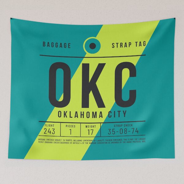 Artikelvorschau, Gepäckanhänger E - OKC Oklahoma City USA entworfen und verkauft von VoodooCircus.