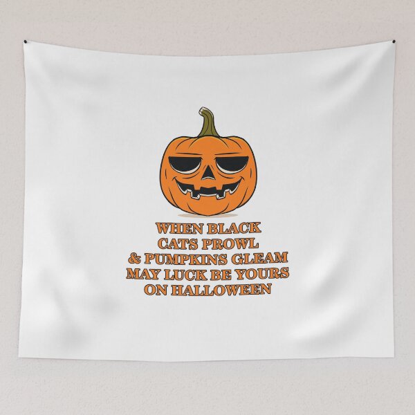 Item preview, When Black Cats Prowl & Pumpkins Gleam May Luck Be Yours On Halloween designed and sold by yphien.