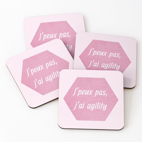 Item preview, I can't, I have agility in a pink hexagon for agility and dog enthusiasts designed and sold by PausePapote.