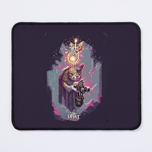 Item preview, cat with laser gun #2 animal tarot card designed and sold by AiAnimalCards.