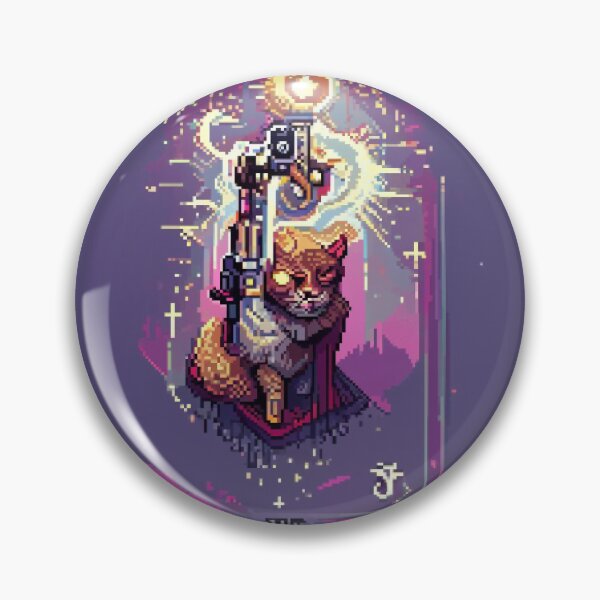 Item preview, cat with laser gun #3 animal tarot card designed and sold by AiAnimalCards.