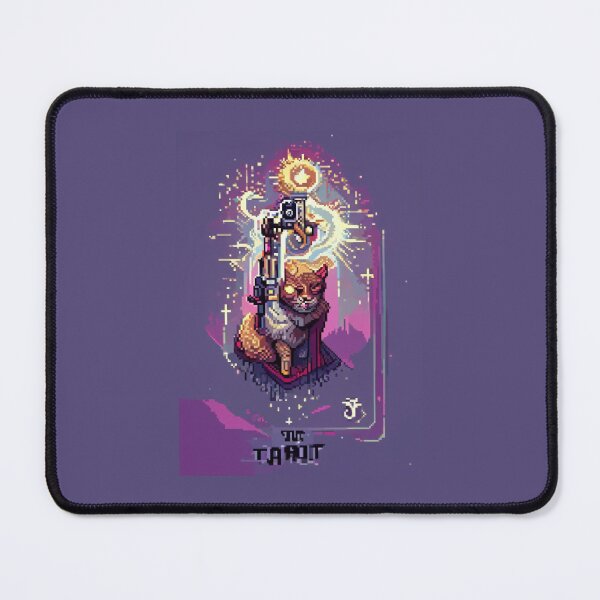 Item preview, cat with laser gun #3 animal tarot card designed and sold by AiAnimalCards.