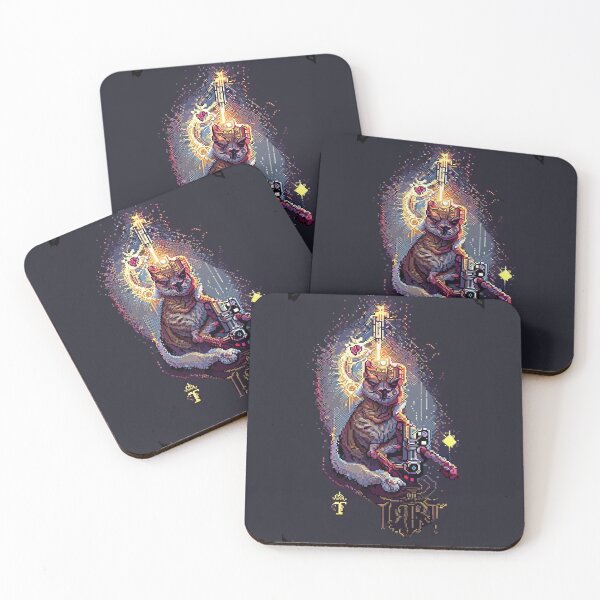 Item preview, cat with laser gun #4 animal tarot card designed and sold by AiAnimalCards.