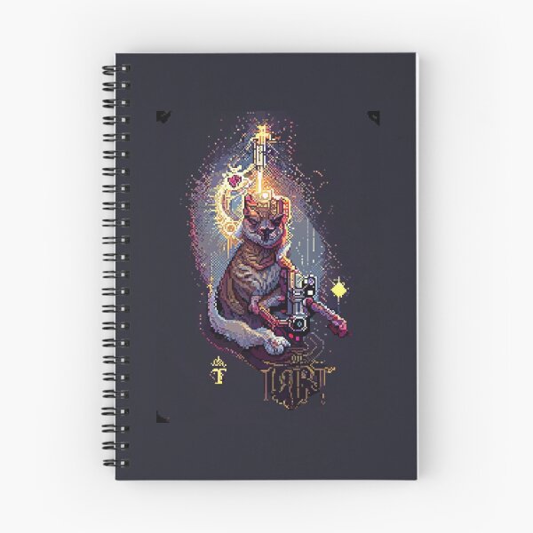 Item preview, cat with laser gun #4 animal tarot card designed and sold by AiAnimalCards.