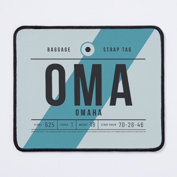 Item preview, Luggage Tag E - OMA Omaha Nebraska USA designed and sold by VoodooCircus.