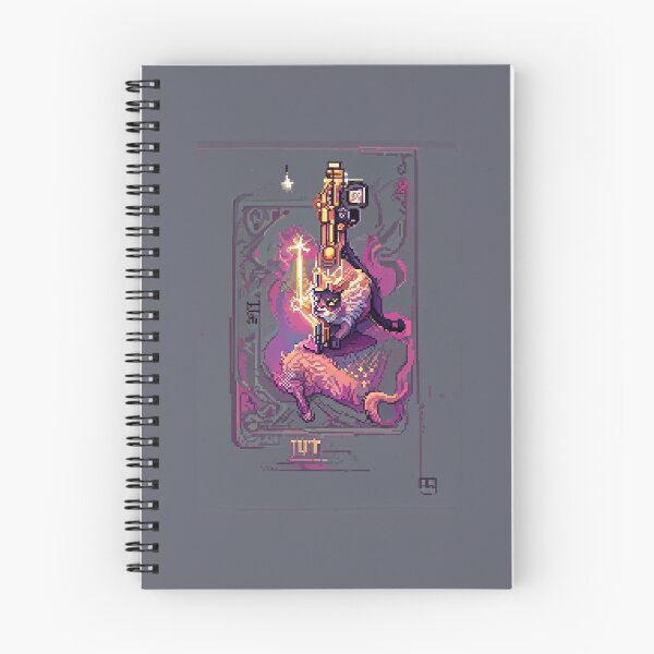 Item preview, cat with laser gun #7 animal tarot card designed and sold by AiAnimalCards.