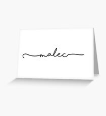 Malec in cursive Greeting Card