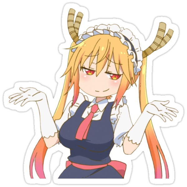  Smug Tohru Stickers by TipsFedora0064 Redbubble