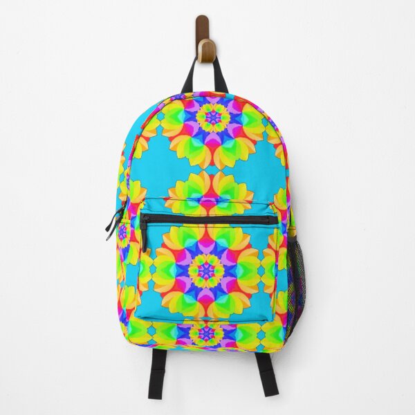 Item preview, Bright and cheerful psychedelic circle pattern in rainbow colors designed and sold by ditzy-designs.