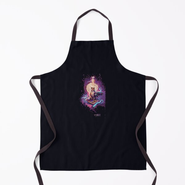 Item preview, cat with laser gun #11 animal tarot card designed and sold by AiAnimalCards.