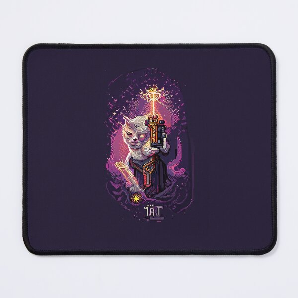 Item preview, cat with laser gun #12 animal tarot card designed and sold by AiAnimalCards.