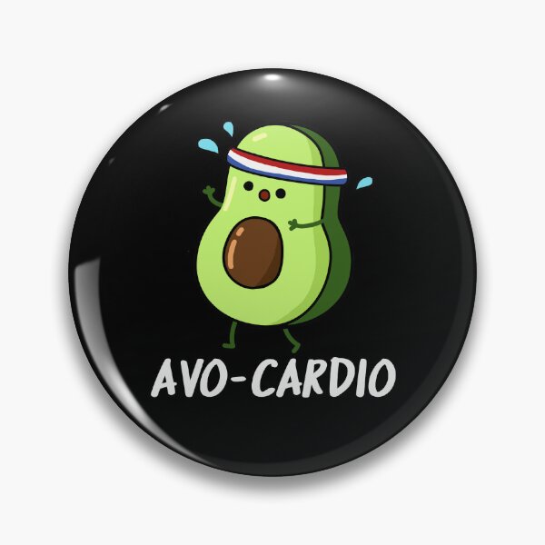 Item preview, Avoc-ardio Funny Avocado Puns (Dark BG) designed and sold by punnybone.
