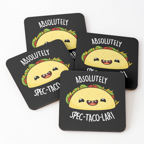 Item preview, Absolutely Spec-Taco-Lar Funny Taco Puns (Dark BG) designed and sold by punnybone.