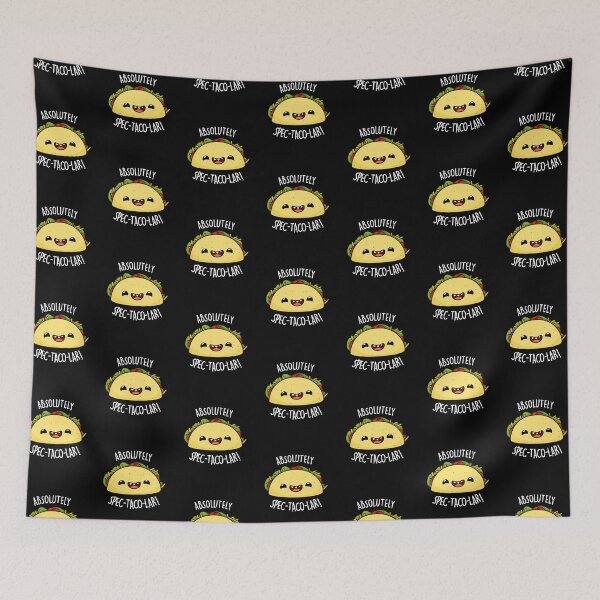 Item preview, Absolutely Spec-Taco-Lar Funny Taco Puns (Dark BG) designed and sold by punnybone.