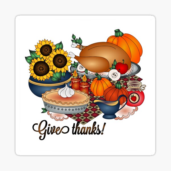 Thanksgiving 081 (Style:1) Sticker