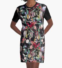 Floral and Birds IX Graphic T-Shirt Dress