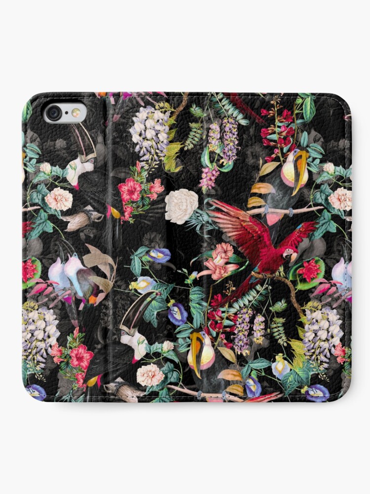 Alternate view of Floral and Birds IX iPhone Wallet